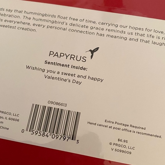 3/$15 NWT Happy Valentine’s Day Papyrus Card. “Wishing you a sweet and happy...” - Picture 4 of 4
